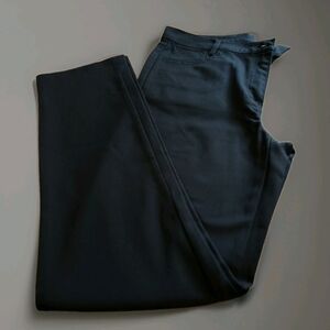 Black Slim Fit Pants Elgi "Confezioni" Size 1 Black AB Rhinestone Detail Grunge